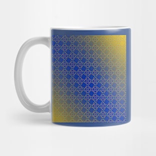Blue and yellow colorful floral pattern Mug